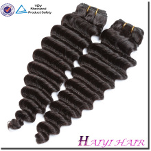 Перуанский высокое качество Выровнянная Надкожица волос глубокая волна Девы человеческих волос